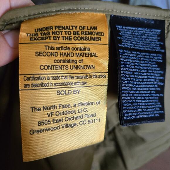 The North Face Hydrenalite Down Midi Jacket Coat Women’s L Antelope Tan Ice Dye - Picture 5 of 5